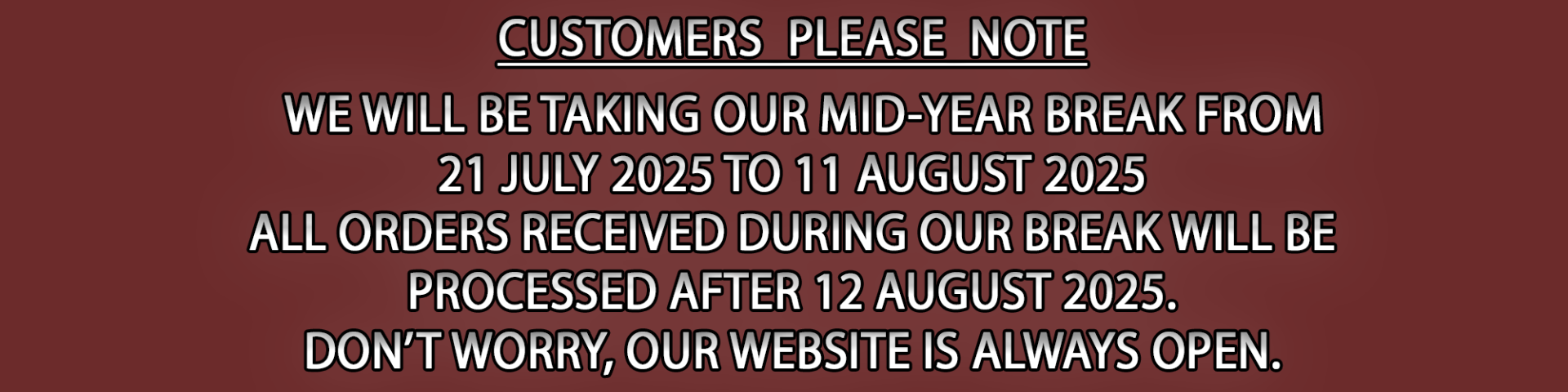 JUL 25 HOL